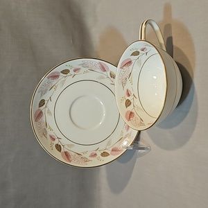 Noritake Rosanne 5692 Flat Cup & Saucer